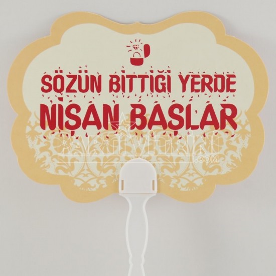Sözün Bittiği Yerde Nişan Başlar Desenli Konuşma Balonu