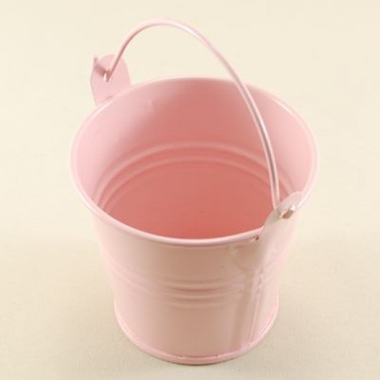 Pembe Metal Sunum Kovası Küçük Boy 5.4 Cm X 5.2 Cm