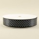 Siyah Beyaz Puantiyeli Saten Kurdela 2 Cm. X 10 Metre