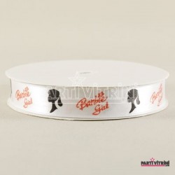 Barbie Girl Beyaz Saten Kurdela 1.5 Cm. X 10 Metre