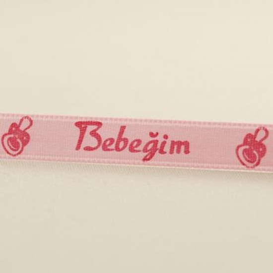 Bebeğim Saten Kurdela Pembe 1 Cm. X 10 Metre