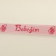 Bebeğim Saten Kurdela Pembe 1 Cm. X 10 Metre