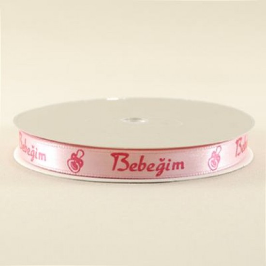 Bebeğim Saten Kurdela Pembe 1 Cm. X 10 Metre