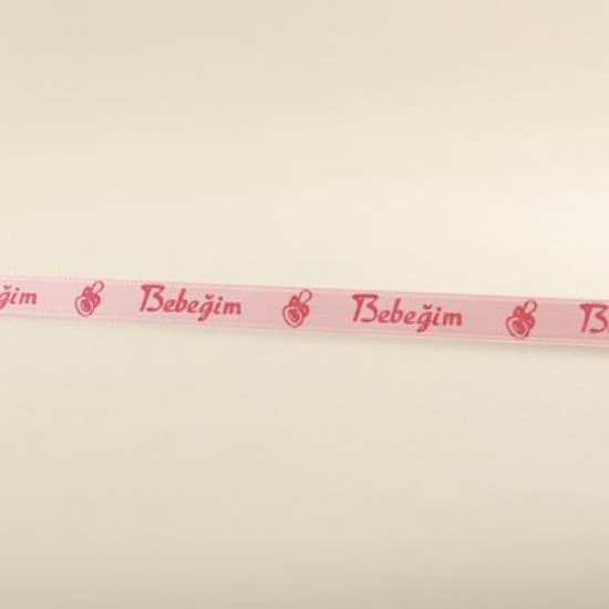 Bebeğim Saten Kurdela Pembe 1 Cm. X 10 Metre