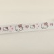 Hello Kitty Başı Resimli Beyaz Saten Kurdela 1.5 Cm. X 10 Metre