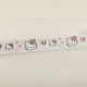Hello Kitty Başı Resimli Beyaz Saten Kurdela 1.5 Cm. X 10 Metre