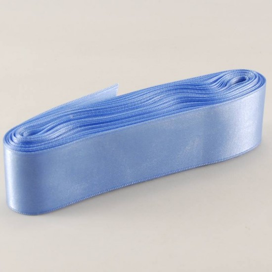 Mavi Saten Kurdela 4 Cm. X 10 Metre