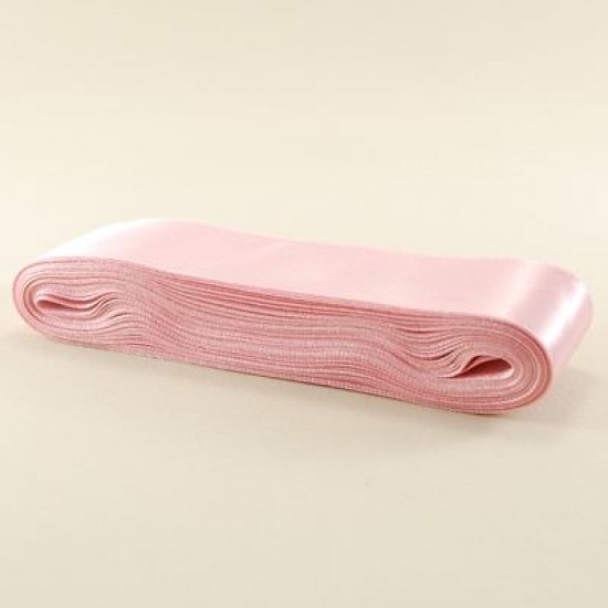 Pembe Saten Kurdela 4 Cm. X 10 Metre