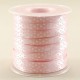 Pembe Beyaz Puantiyeli Saten Kurdela 0.6 Cm. X 40 Metre