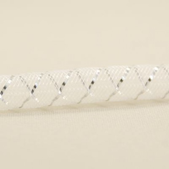 Beyaz Boru Kurdela 4 mm Çap 5 Metre