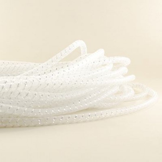 Beyaz Boru Kurdela 4 mm Çap 5 Metre