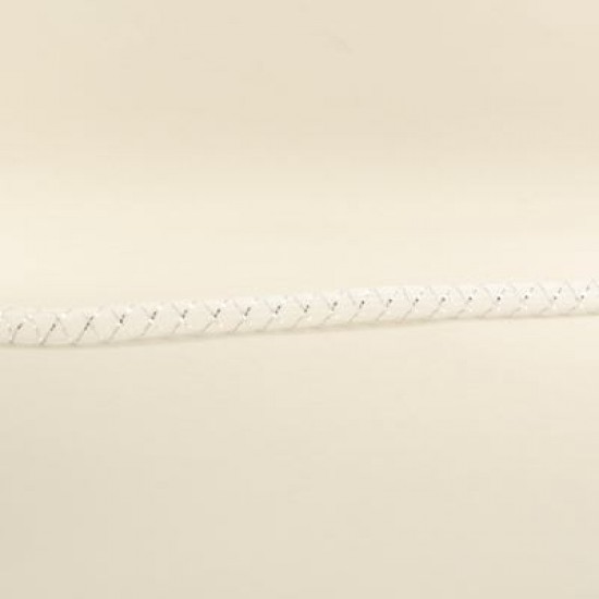 Beyaz Boru Kurdela 4 mm Çap 5 Metre