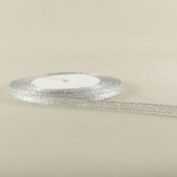 Simli Gümüş Renk Kurdela 0.6 Cm. X 10 Metre