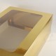 Gold Renk Asetat Kapaklı Kutu 28x20x9 Cm