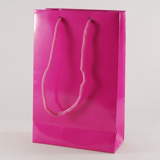 Fuşya Renk Karton Çanta 17X11X5 Cm 10 Adet