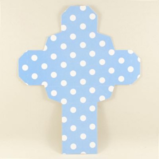 Mavi Puantiyeli Kare Kapaklı Karton Kutu 5X5X5 cm 10 Adet