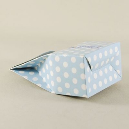 Bir Yaş Bebek Resimli Mavi Puantiyeli Karton Çerez Ve Şekerlik