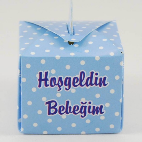 Hoşgeldin Bebeğim Mavi Erkek Bebek Şekeri Lokumluk