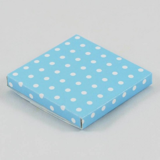 Mavi Puantiyeli Tekli Madlen Çikolata Kutusu