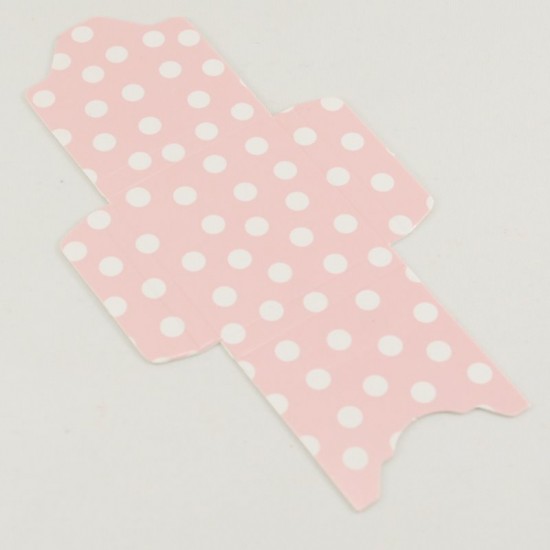 Pembe Puantiyeli Tekli Madlen Çikolata Kutusu