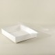 Beyaz Renk Asetat Kapaklı Kutu 15x13x3 Cm