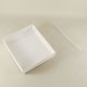 Beyaz Renk Asetat Kapaklı Kutu 15x13x3 Cm