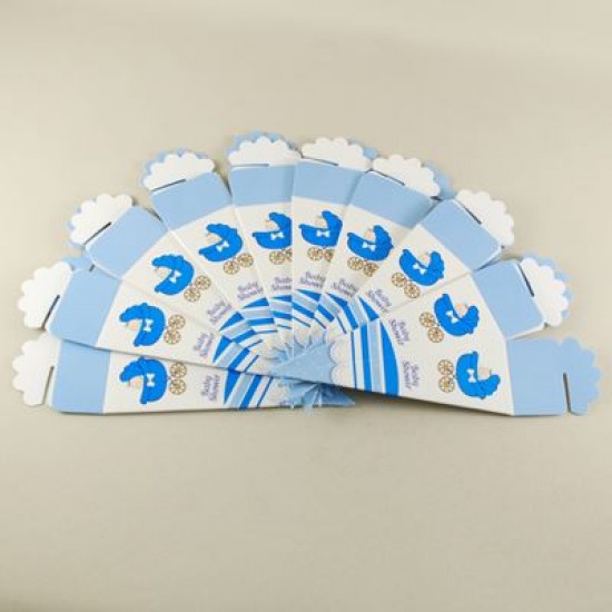 Erkek Bebek Mavi Baby Shower Şeker Külahı 12x4 cm 10 Adet