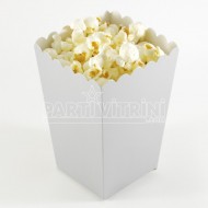 Gümüş Gri Popcorn Kovası 8 Adet Parti Malzemeleri