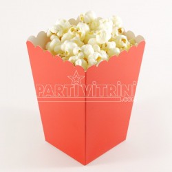 Kırmızı Popcorn Kovası 8 Adet Parti Malzemeleri