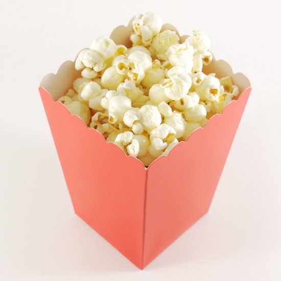 Kırmızı Popcorn Kovası 8 Adet Parti Malzemeleri