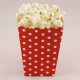 Kırmızı Puantiyeli Popcorn Kovası 8 Adet Parti Malzemeleri