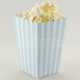 Mavi Çizgili Popcorn Kovası 8 Adet Parti Malzemeleri