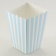 Mavi Çizgili Popcorn Kovası 8 Adet Parti Malzemeleri