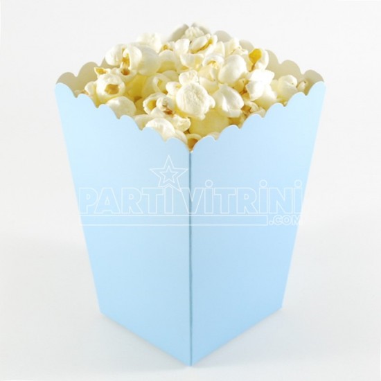 Mavi Popcorn Kovası 8 Adet Parti Malzemeleri