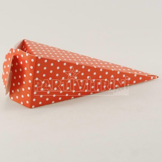 Mevlüt Külahı Düz Kırmızı Puantiyeli 12.5x4.5 cm 10 Adet