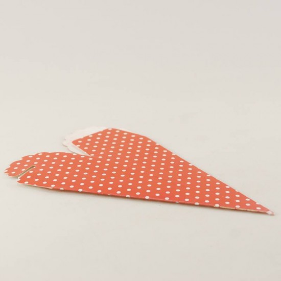 Mevlüt Külahı Düz Kırmızı Puantiyeli 12.5x4.5 cm 10 Adet