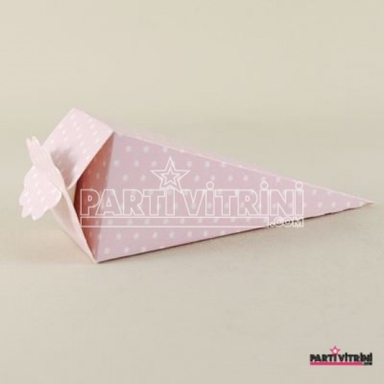 Mevlüt Külahı Düz Pembe Puantiyeli 12.5x4.5 cm 10 Adet