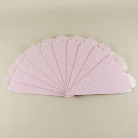 Mevlüt Külahı Düz Pembe Puantiyeli 12.5x4.5 cm 10 Adet