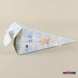 Mevlüt Külahı Mavi Erkek Bebek Ve Emzik Resimli 12.5x4.5 cm 10 Adet