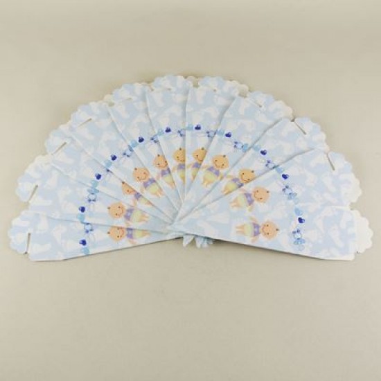 Mevlüt Külahı Mavi Erkek Bebek Ve Emzik Resimli 12.5x4.5 cm 10 Adet