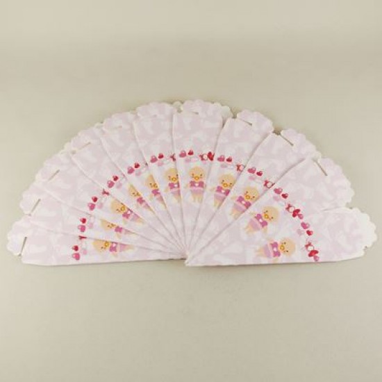 Mevlüt Külahı Pembe Kız Bebek Ve Emzik Resimli 12.5x4.5 cm 10 Adet