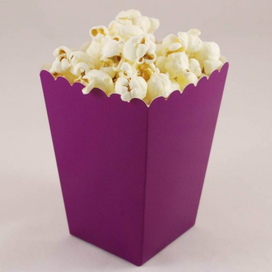 Mor Popcorn Kovası 8 Adet Parti Malzemeleri