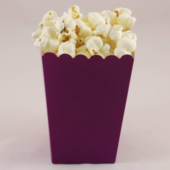 Mor Popcorn Kovası 8 Adet Parti Malzemeleri