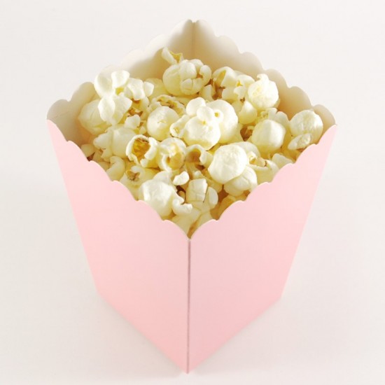 Pembe Popcorn Kovası 8 Adet Parti Malzemeleri