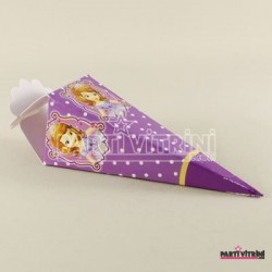 Prenses Sofia Temalı Şeker Külahı 12x4 cm 10 Adet