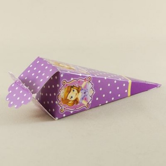 Prenses Sofia Temalı Şeker Külahı 12x4 cm 10 Adet