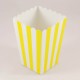 Sarı Çizgili Popcorn Kovası 12 Adet Parti Malzemeleri