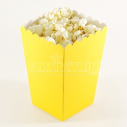 Sarı Popcorn Kovası 8 Adet Parti Malzemeleri