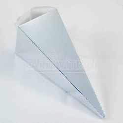 Şeker Külahı Gümüş Renk 12x4 cm 10 Adet