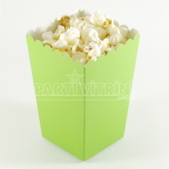 Yeşil Popcorn Kovası 8 Adet Parti Malzemeleri